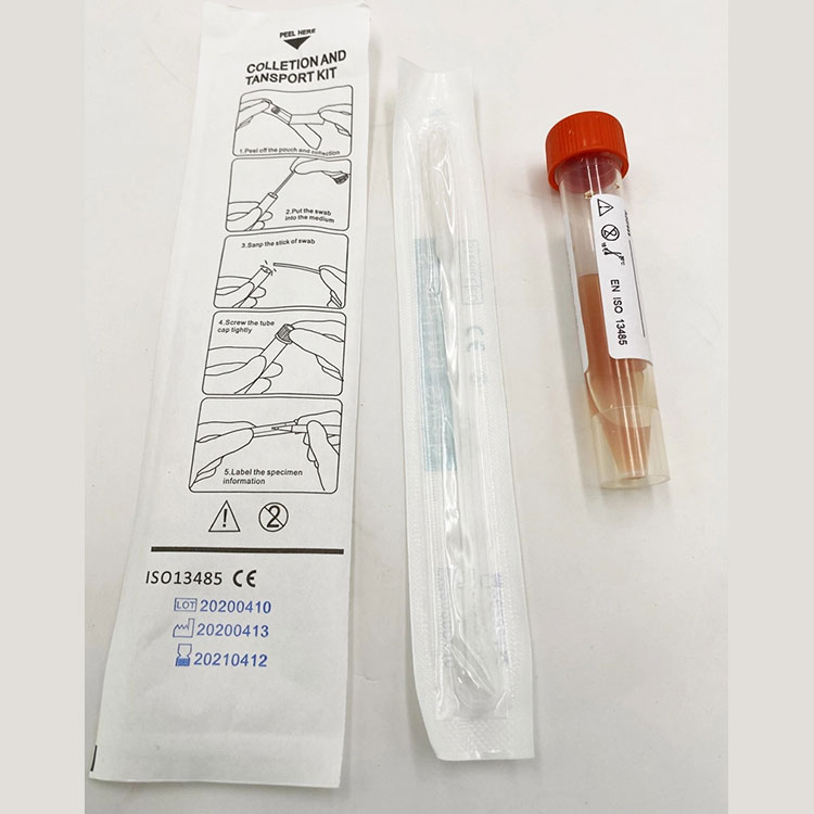 Hisopo de prueba nasal flocado con tubo